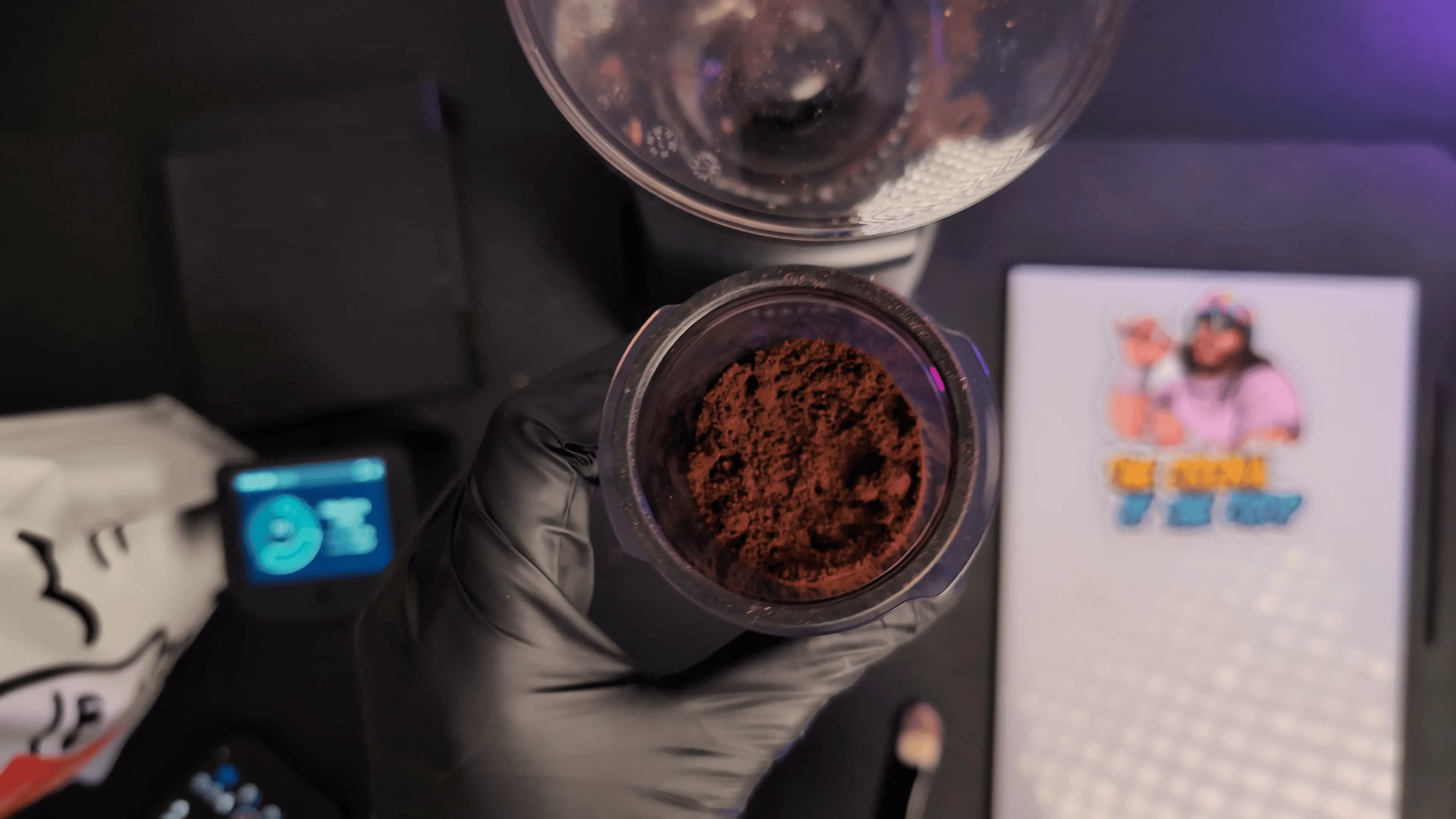 Ground coffee using Encore ESP