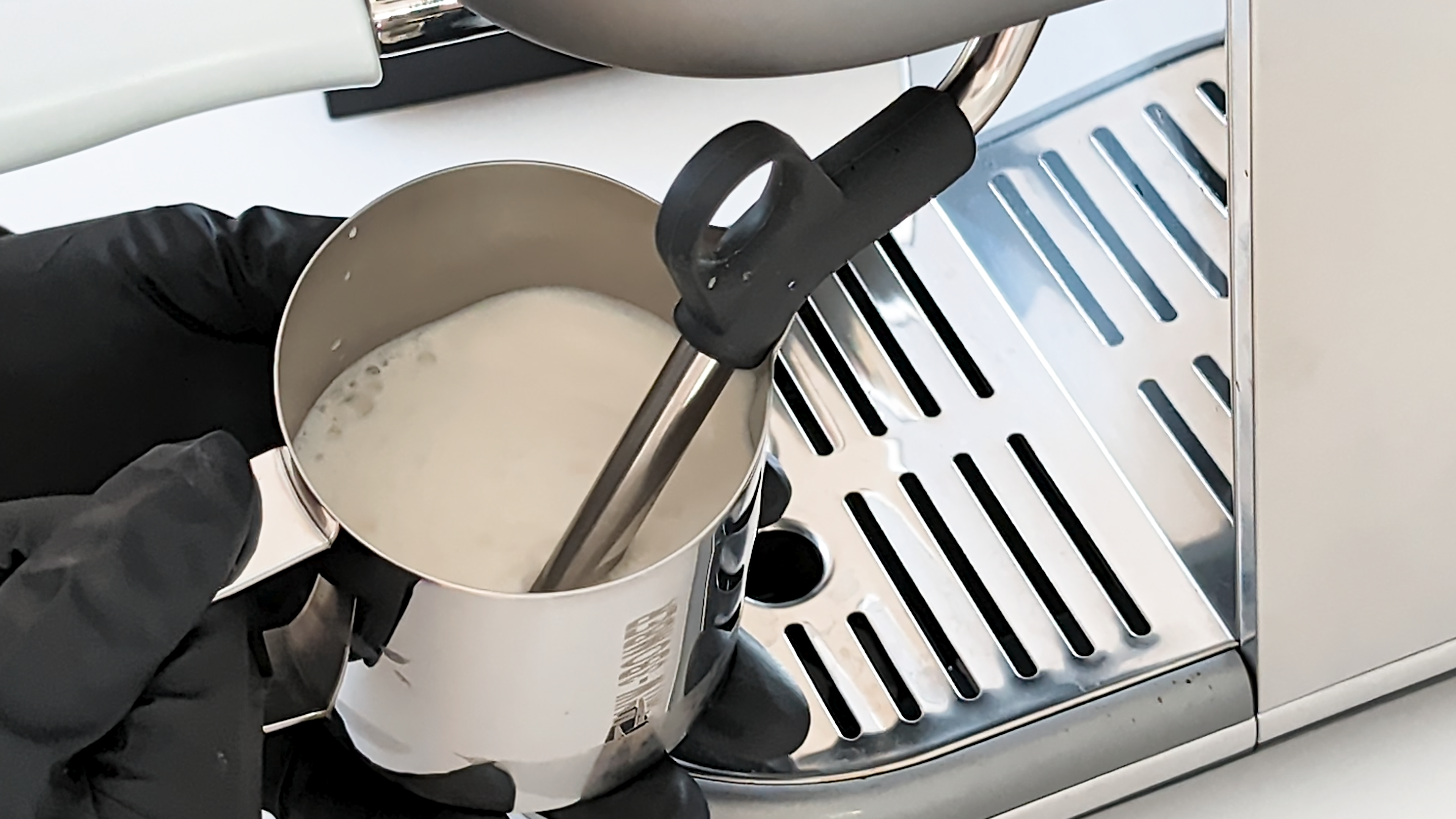 Steaming milk with the breville bambino steam wand